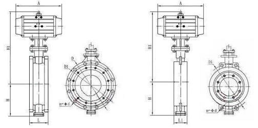 氣動(dòng)開關(guān)蝶閥結(jié)構(gòu)圖